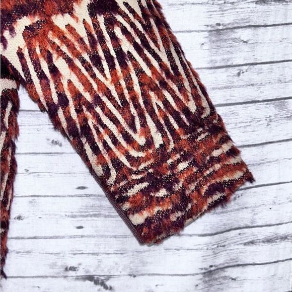 Free People Tribal Patterned Faux Fur Coat - Picture 7 of 13